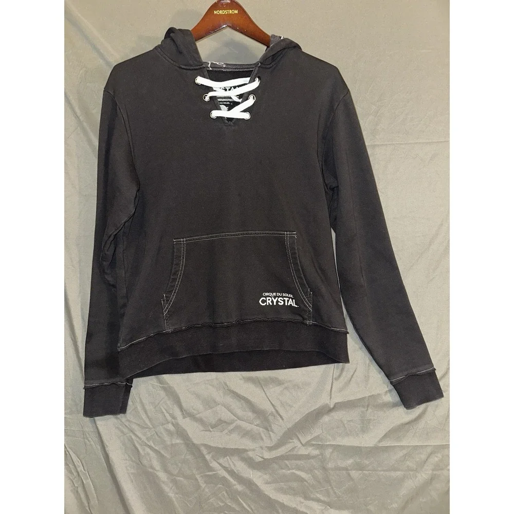 Cirque Du Soleil CRYSTAL Hoodie Mens Medium Black Pullover Sweatshirt Unisex‎